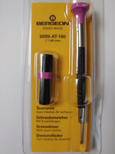 Load image into Gallery viewer, Bergeon 1.60 mm Screwdriver with Spare Blades 6899-AT-160, Ergonomic