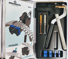 Load image into Gallery viewer, Bergeon Pliers for Removing and Fitting Watch Band Pins #6819, Includes Plungers and Shims