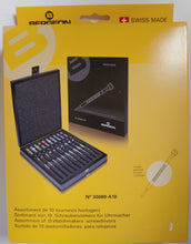 Load image into Gallery viewer, Bergeon Set of Ten Screwdrivers and Spare Blades for Watch Makers No.30080-A10