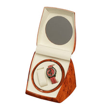 Load image into Gallery viewer, Diplomat Economy Burl Wood Finish Double Watch Winder With Smart Internal Bi-Directional Timer Control