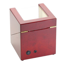 Load image into Gallery viewer, Diplomat Double Watch Winder Battery/AC Powered Smart Internal Bi-Directional Timer Control, Wood Finish with Leatherette Interior