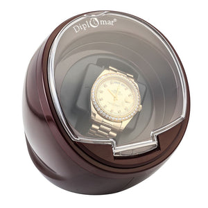 Diplomat Single Watch Winder AC Adapter included. Choose color. New Four Program Bi-Directional Smart IC Timer Control