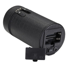 Load image into Gallery viewer, Diplomat Single Travel Watch Winder with Smart Internal Bi-Directional Timer Control, Battery/AC Powered, Black or Brown Leatherette