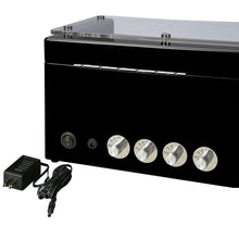 Load image into Gallery viewer, Diplomat Gothica Eight Watch Winder with Black Carbon Fiber Pattern Interior and Black Glossy Exterior