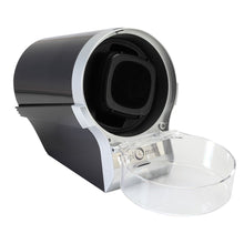 Load image into Gallery viewer, Diplomat Single Watch Winder Choose color: Black, Silver/Black or Red/Black. 12 Programmed Settings and AC Powered Japanese Mabuchi Motor