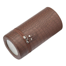 Load image into Gallery viewer, Diplomat Single Travel Watch Winder with Smart Internal Bi-Directional Timer Control, Battery/AC Powered, Black or Brown Leatherette