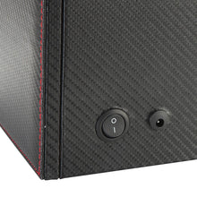 Load image into Gallery viewer, Diplomat Carbon Fiber Pattern Four Watch Winder Black Leatherette Interior 16 Watch Storage Smart Internal Bi-Directional Timer Control