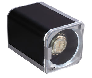Diplomat Rogue LED Lit Single Winder in Silver/Black