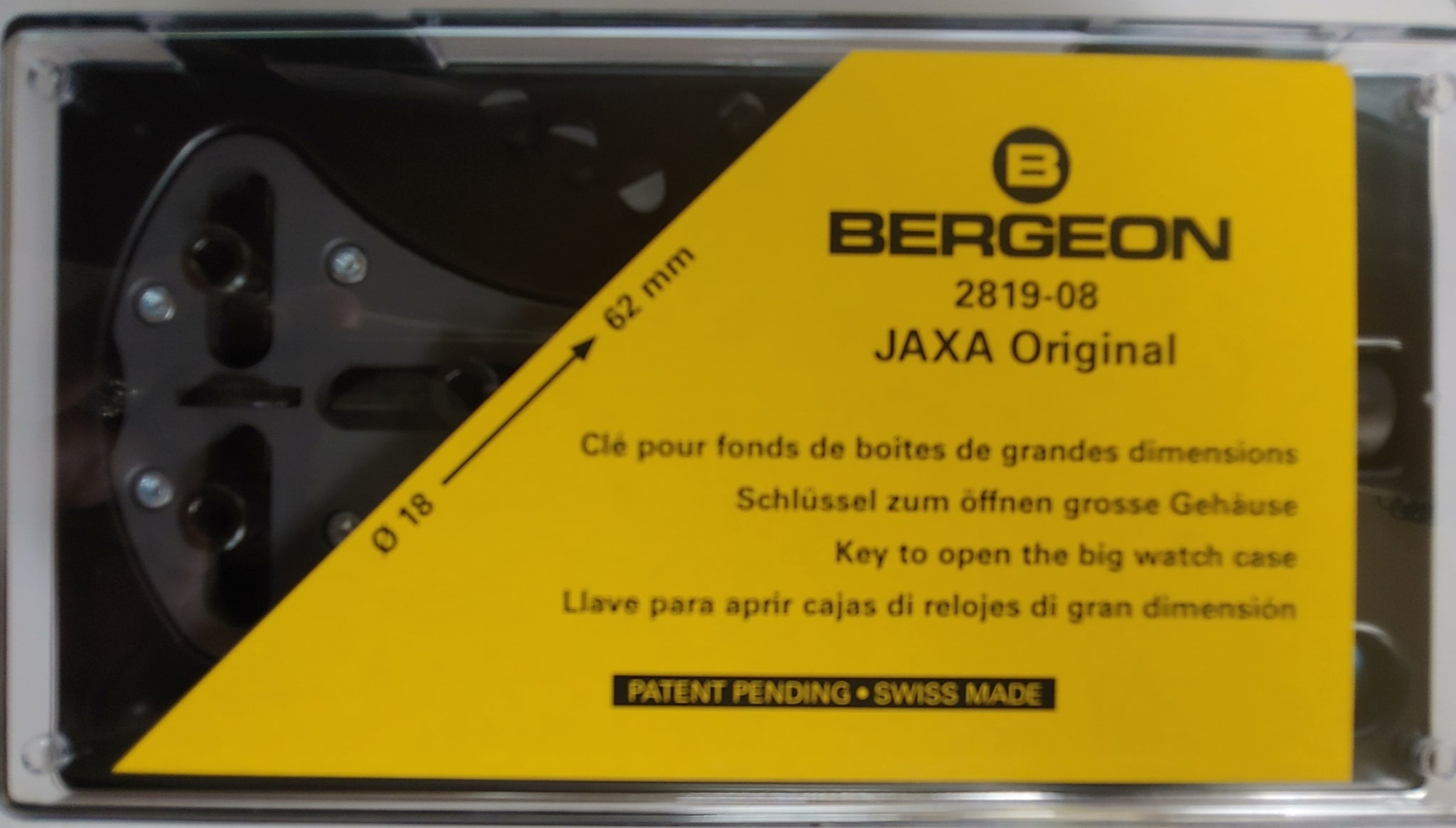 Bergeon Jaxa Original to Open and Close Watch Case Backs from 18mm