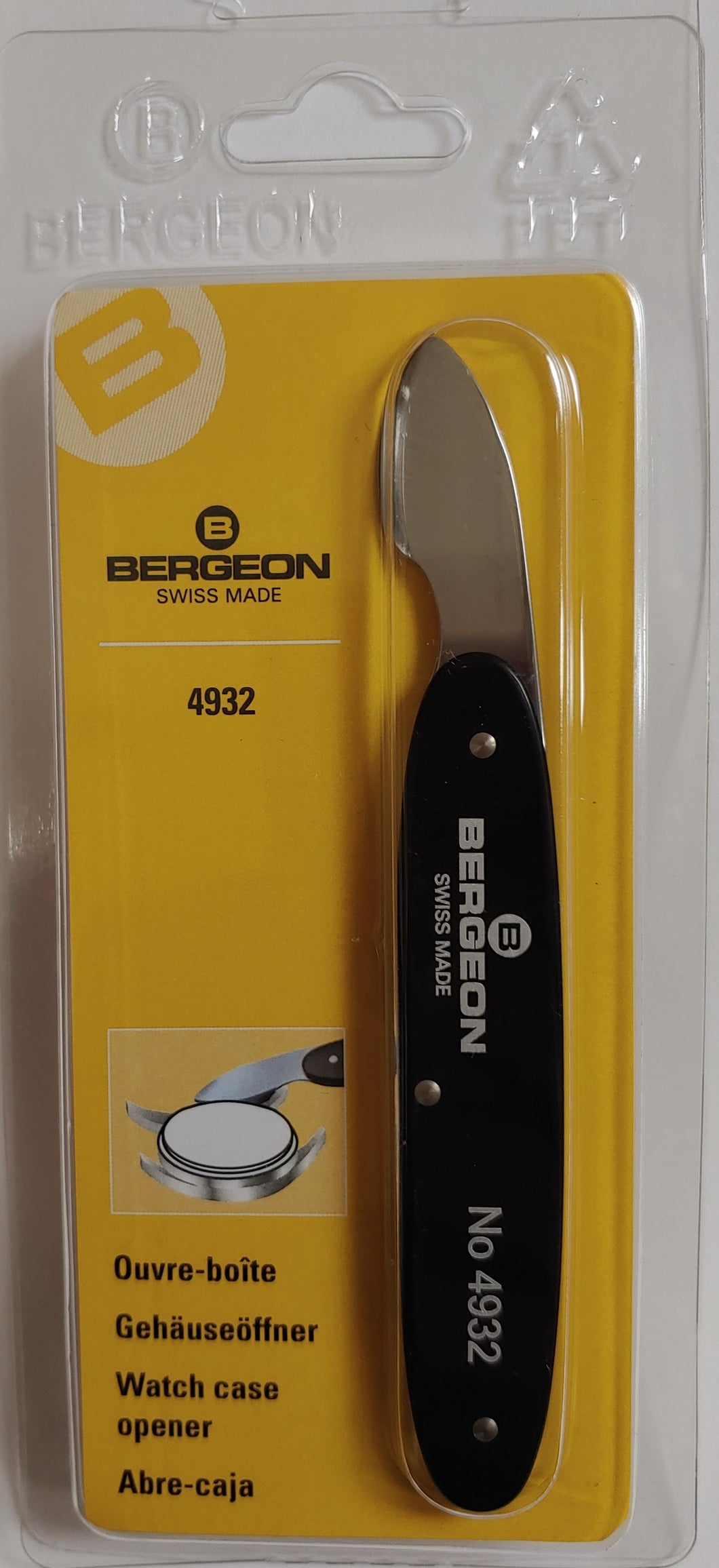 Bergeon Swiss Watch Case Back Opener Knife 4.5 inches, #4932