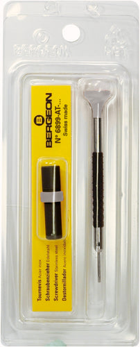 Bergeon 1.40 mm Screwdriver with Spare Blades 6899-AT-140, Ergonomic