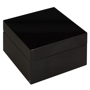 Diplomat Piano Finish Single Watch Case with Leatherette Interior. Choose Black or Brown