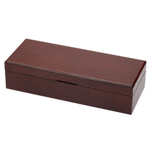 Load image into Gallery viewer, Diplomat Six Watch Storage Case Mahogany Wood with Soft Microfiber Suede Interior, you choose  Charcoal or Cream Color