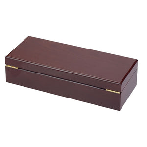 Diplomat Six Watch Storage Case Mahogany Wood with Soft Microfiber Suede Interior, you choose  Charcoal or Cream Color