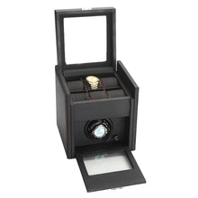Load image into Gallery viewer, Diplomat Modena Series Single Watch Winder With Carbon Fiber Pattern, AC/Battery