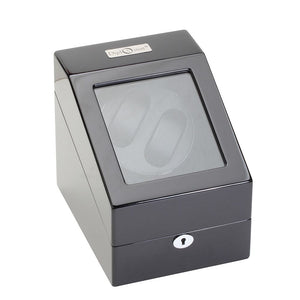 Diplomat Double Watch Winder Three Watch Storage Battery/AC Powered Smart Internal Bi-Directional Timer Control